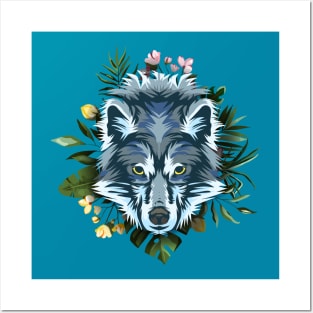 Wolf | Tropical wolf Posters and Art